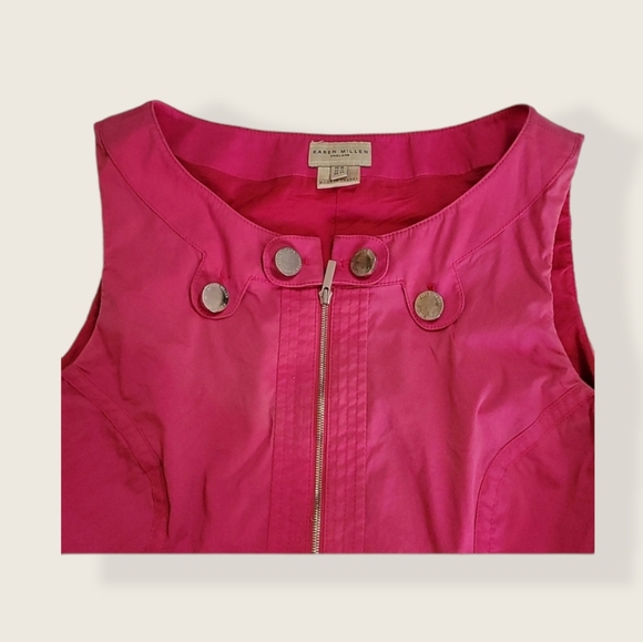Karen Millen Zip Up Pink Sleeveless Top - Picture 3 of 14